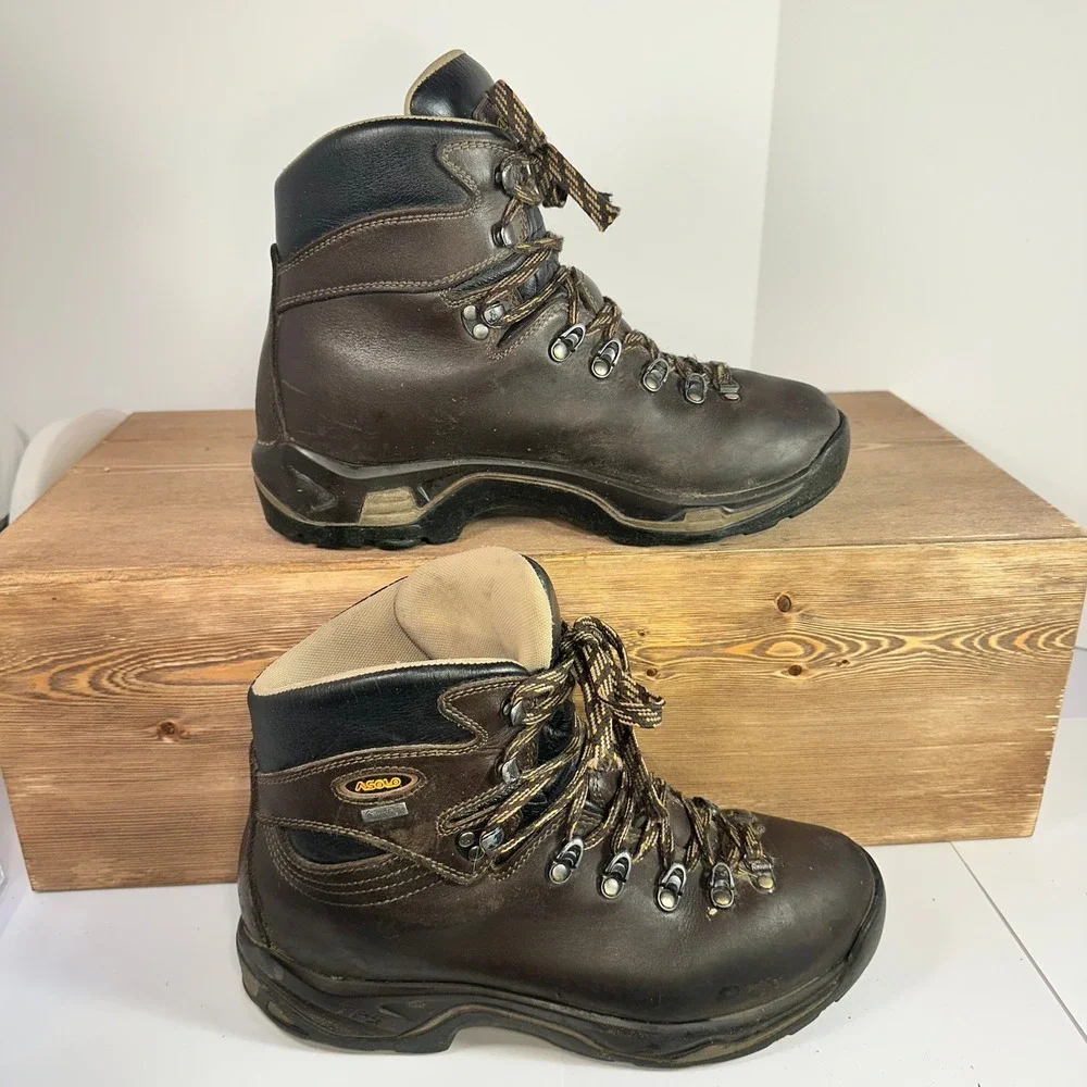 Asolo TPS 520 GV Evo Mens Hiking Boots SZ 10 Gore Tex Leather Backpacking Vibram